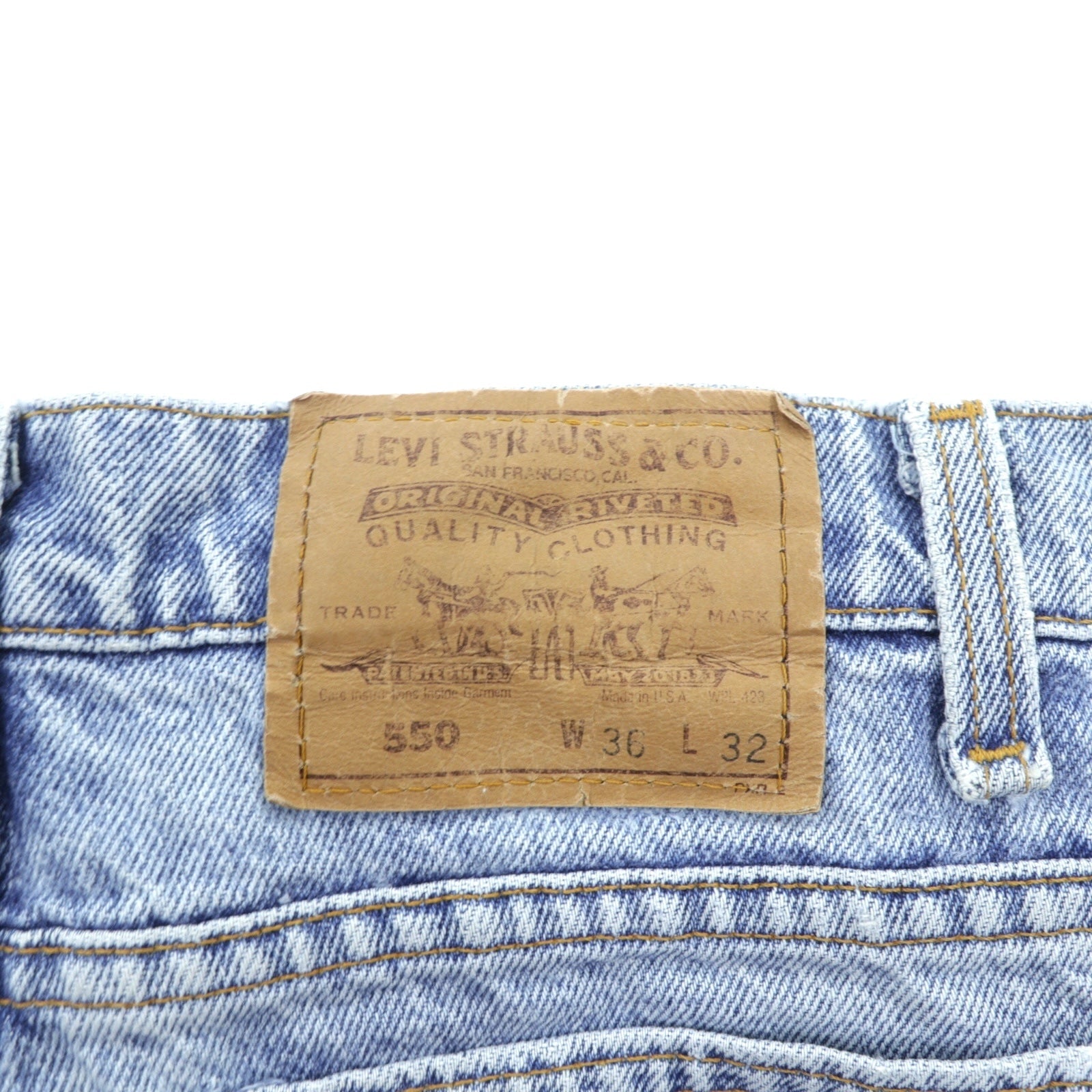 Levi's 90年代 USA製 550 バギー RELAXED FIT テーパード デニムパンツ ジーンズ L インディゴ 40550-0289