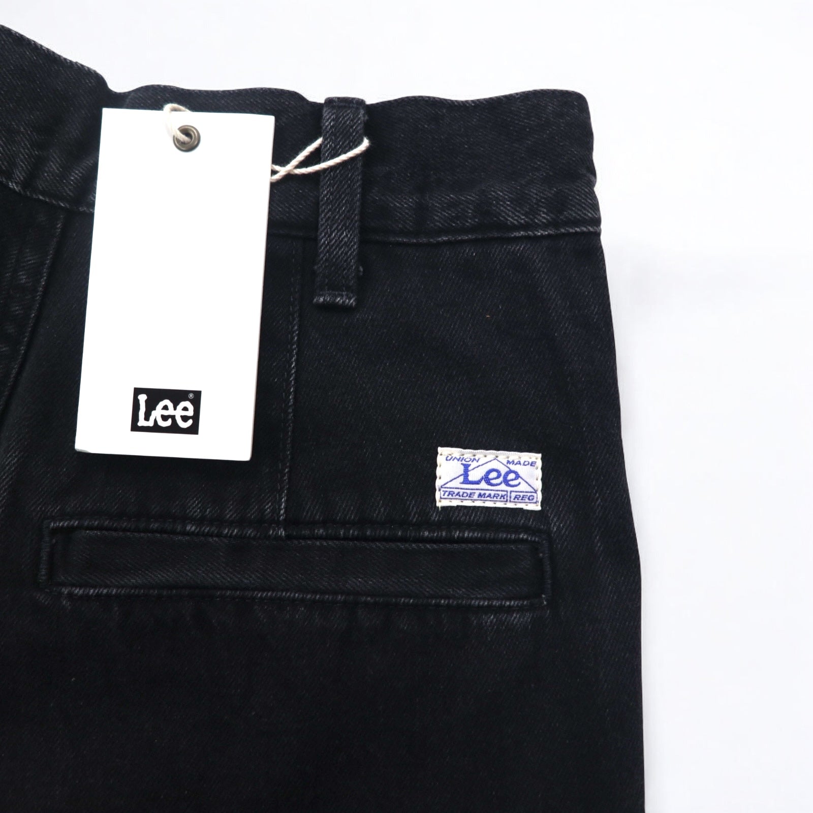 Lee Pantalone avvolgente, gamba larga, denim, taglia XS, colore nero, taglio a vivo, LL6072-383, nuovo con etichette