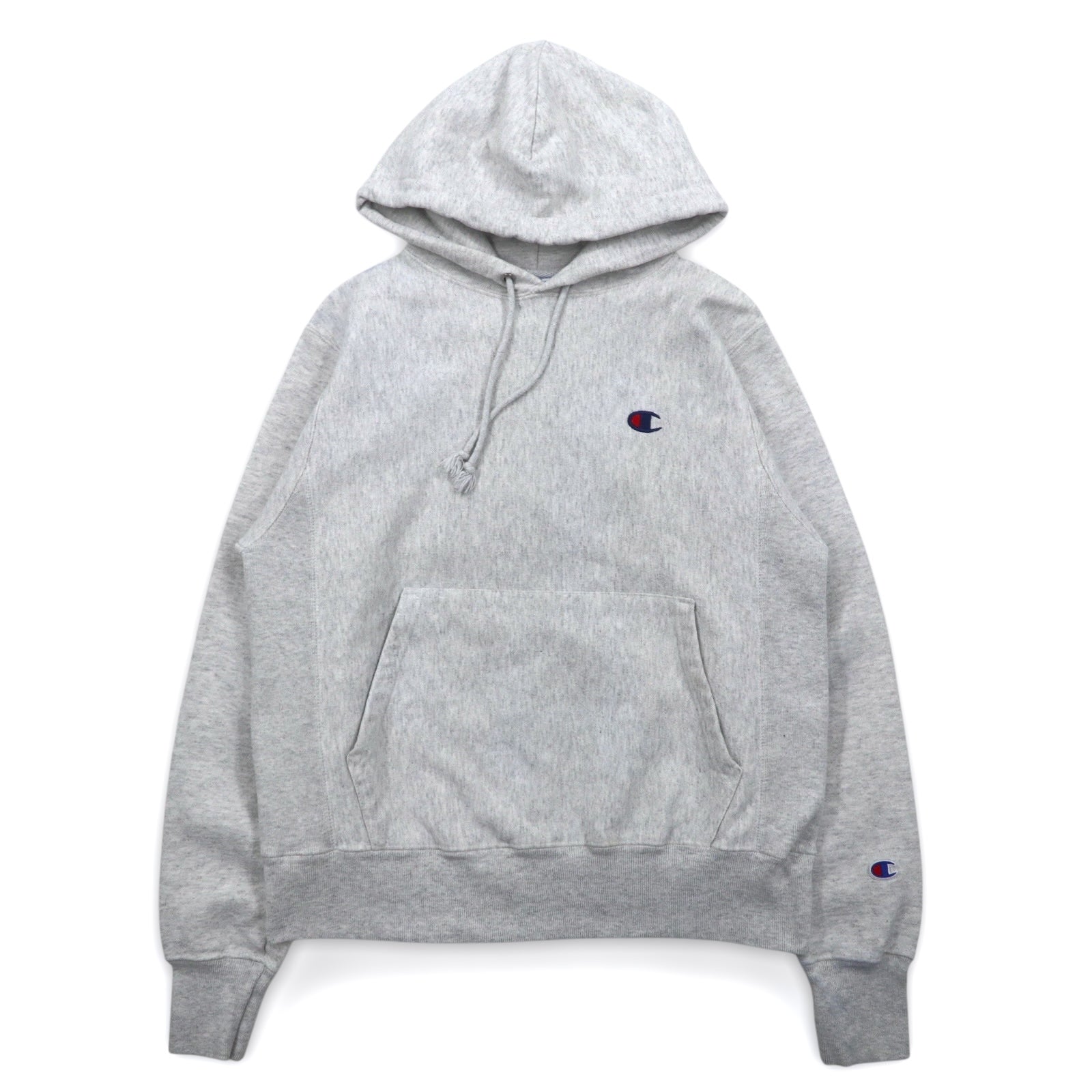 Champion Reverse Weave Felpa con Cappuccio L Grigio Etichetta Blu Riproduzione Prodotto in Honduras