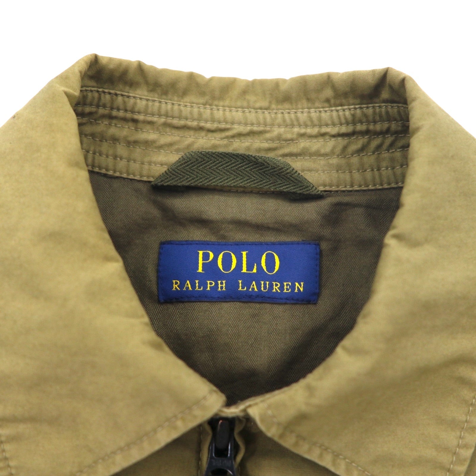 POLO RALPH LAUREN Giacca Harrington Swingtop M Cachi Cotone Cerniera TALON Ricamo piccolo pony