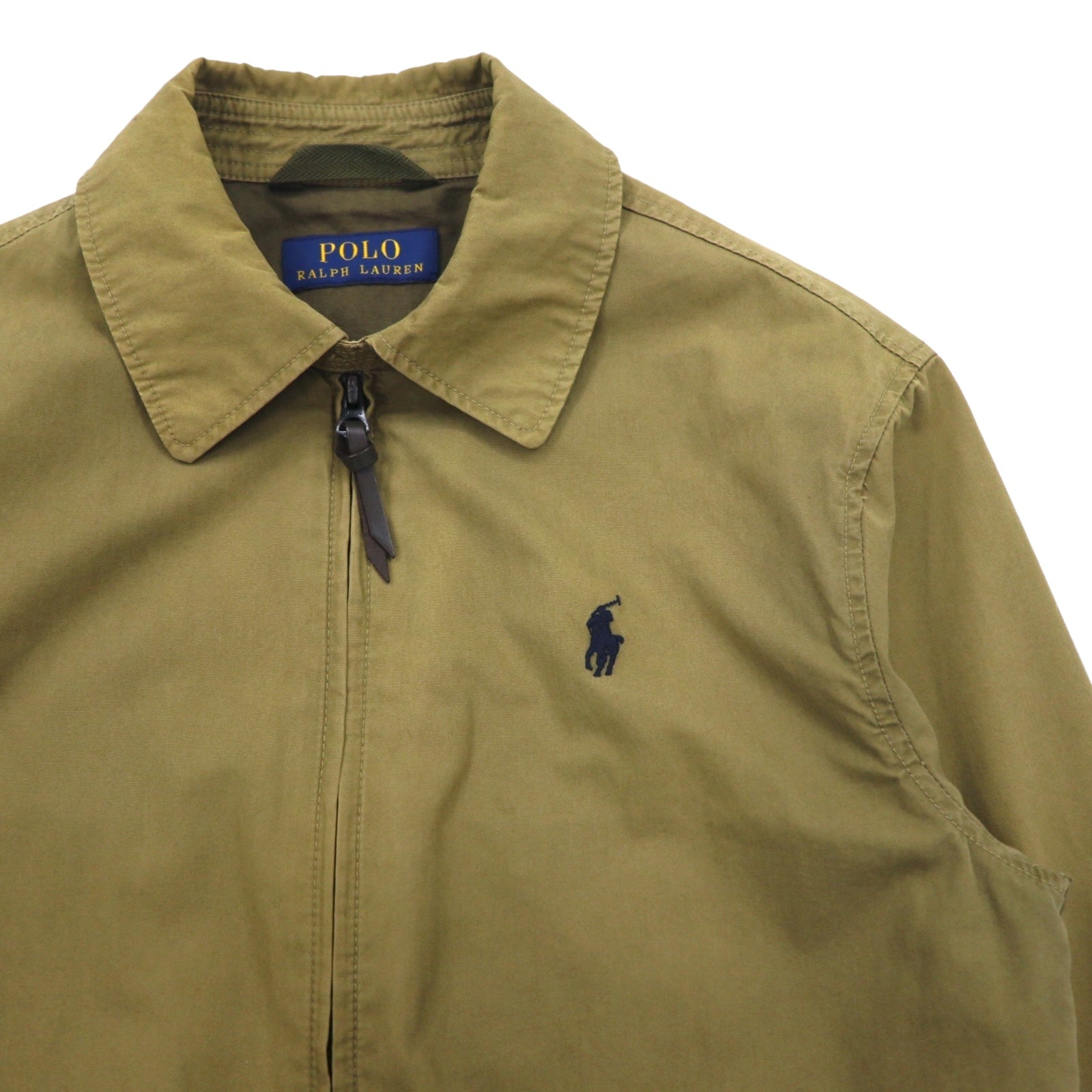 POLO RALPH LAUREN Giacca Harrington Swingtop M Cachi Cotone Cerniera TALON Ricamo piccolo pony