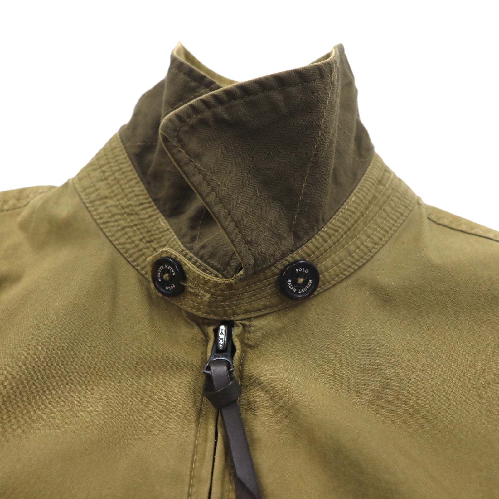 POLO RALPH LAUREN Giacca Harrington Swingtop M Cachi Cotone Cerniera TALON Ricamo piccolo pony