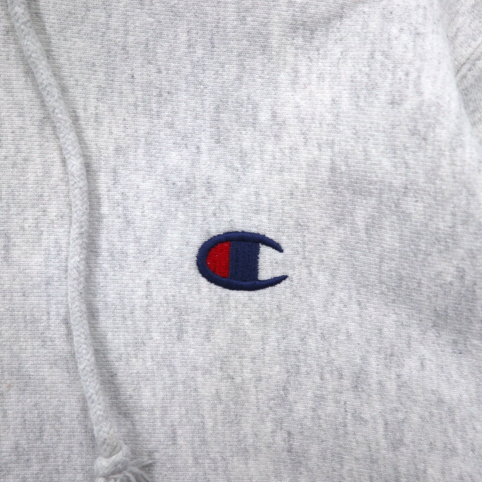 Champion Reverse Weave Felpa con Cappuccio L Grigio Etichetta Blu Riproduzione Prodotto in Honduras