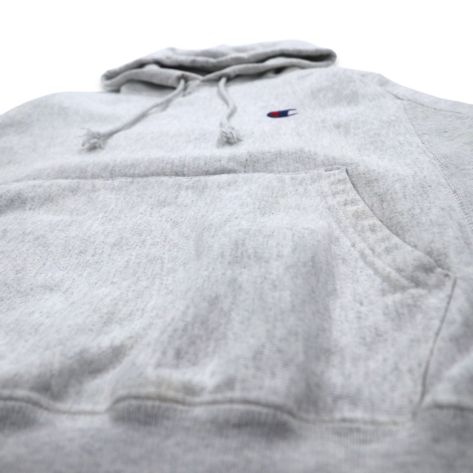 Champion Reverse Weave Felpa con Cappuccio L Grigio Etichetta Blu Riproduzione Prodotto in Honduras