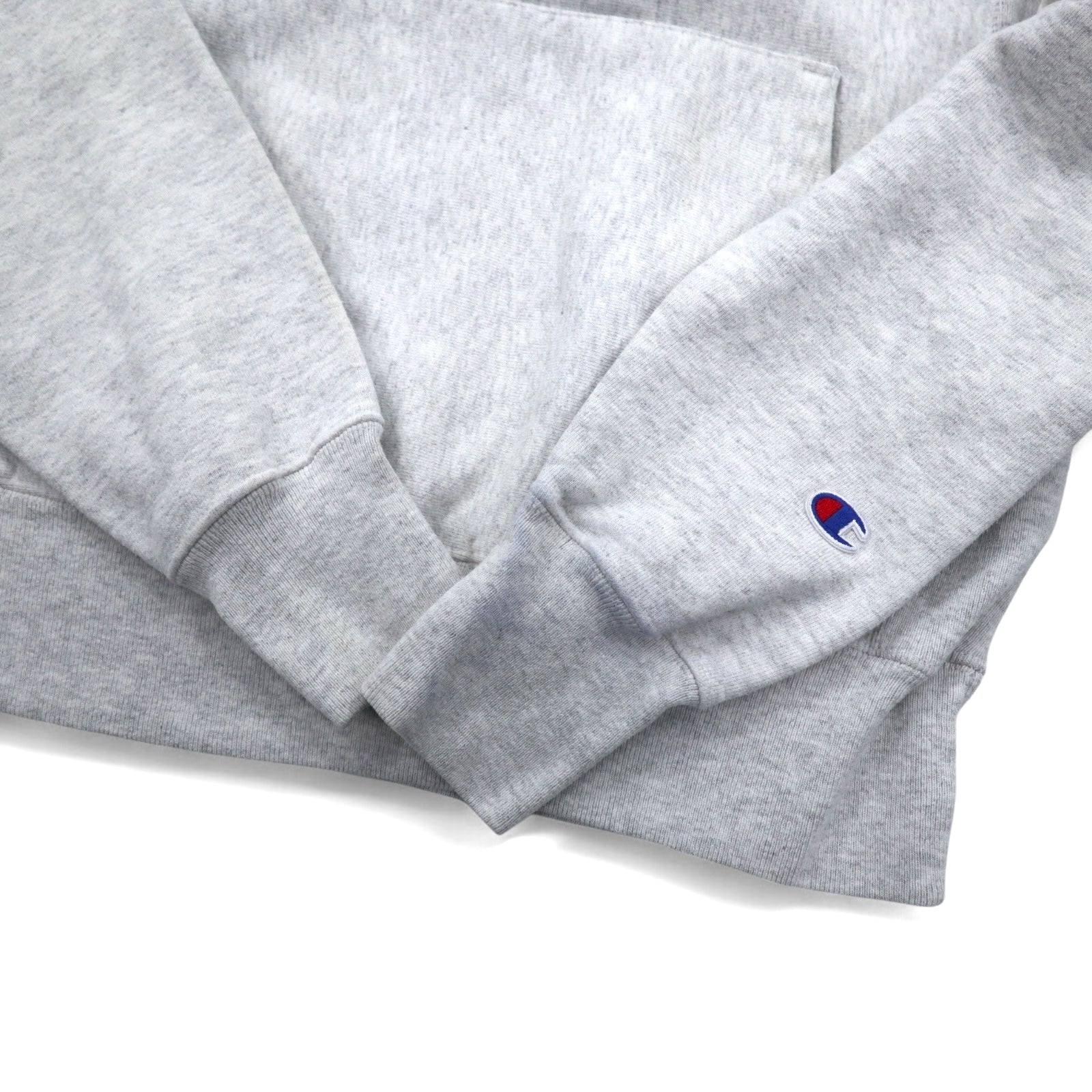 Champion Reverse Weave Felpa con Cappuccio L Grigio Etichetta Blu Riproduzione Prodotto in Honduras