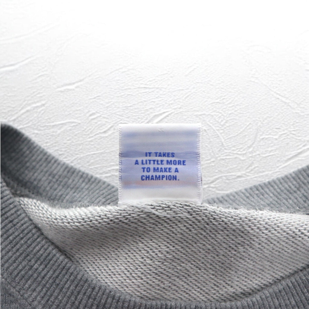 Felpa girocollo Champion M grigia in cotone con stampa logo C3-H004