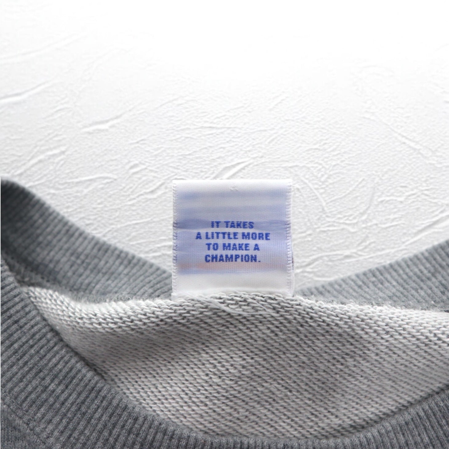 Felpa girocollo Champion M grigia in cotone con stampa logo C3-H004