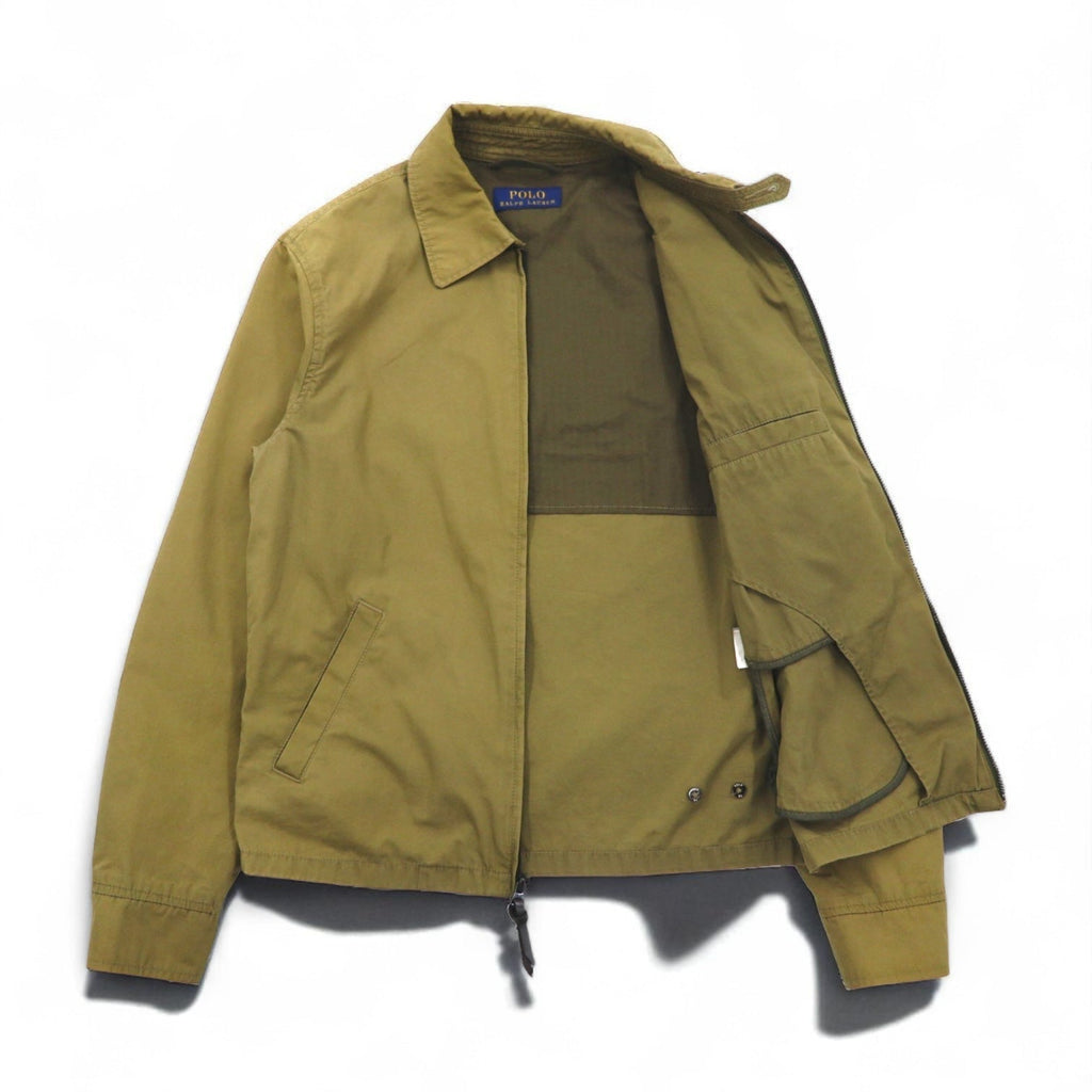 POLO RALPH LAUREN Giacca Harrington Swingtop M Cachi Cotone Cerniera TALON Ricamo piccolo pony