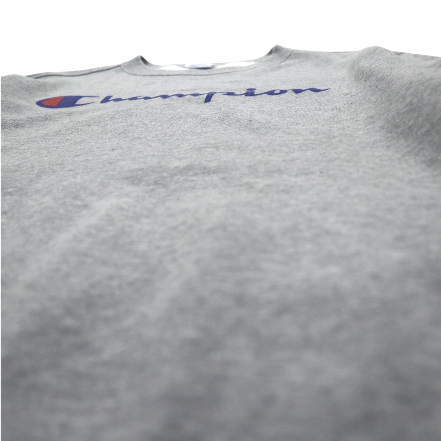 Felpa girocollo Champion M grigia in cotone con stampa logo C3-H004