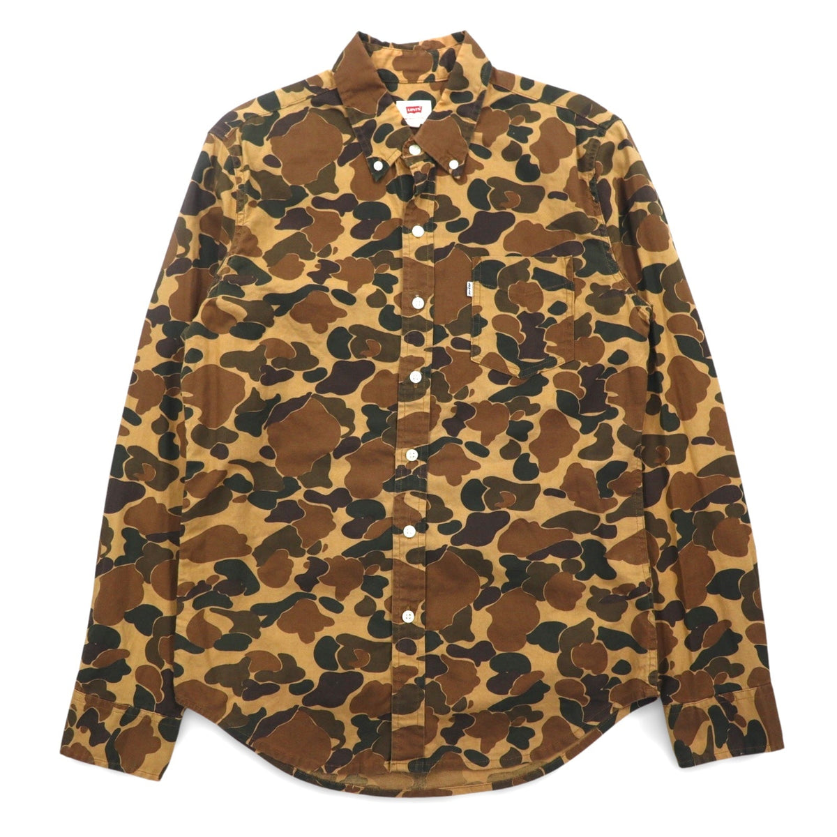 Camicia button-down mimetica Levi's Duck Hunter S kaki cotone 19586-0042