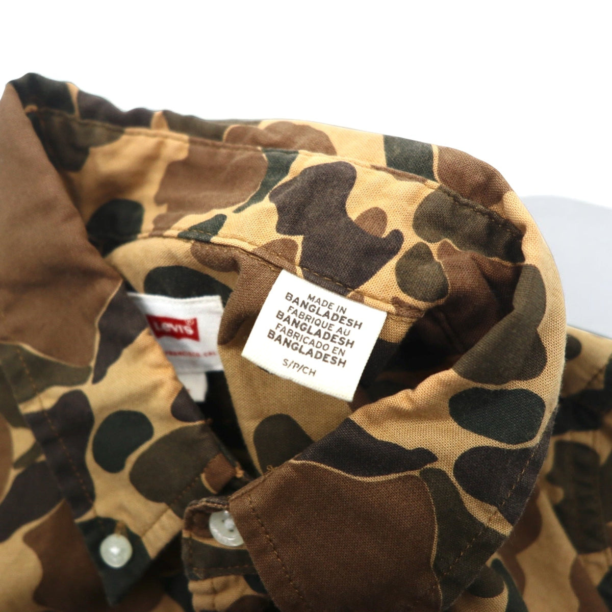 Camicia button-down mimetica Levi's Duck Hunter S kaki cotone 19586-0042
