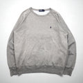 Polo Ralph Lauren 90年代 日本製 スウェット トレーナー L グレー コットン ダメージ加工