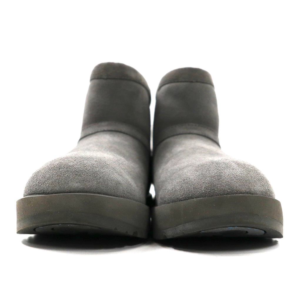 UGG ショート ムートンブーツ 22cm グレー 羊革 vibramソール 撥水加工 Classic Mini Waterproof 1019643
