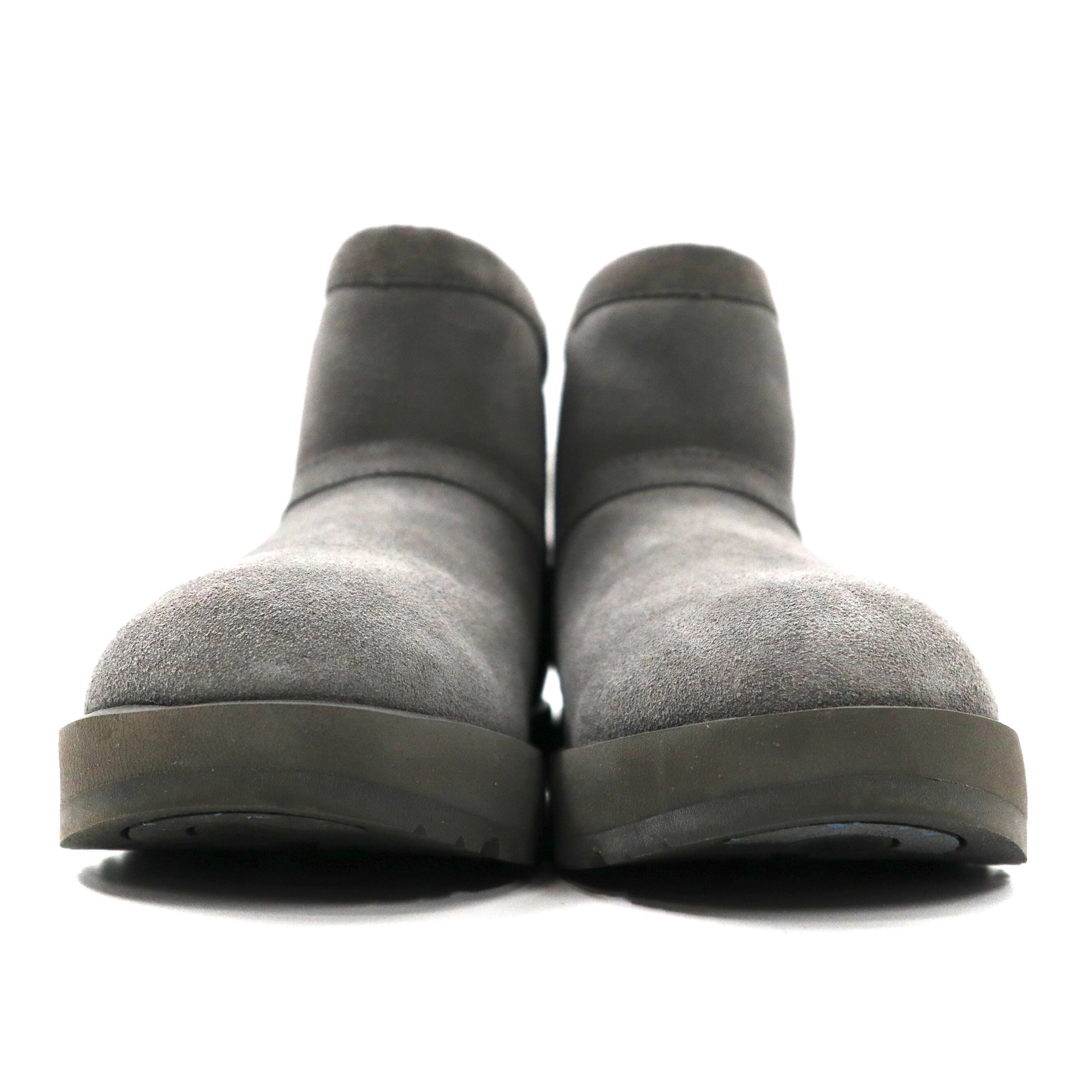 UGG ショート ムートンブーツ 22cm グレー 羊革 vibramソール 撥水加工 Classic Mini Waterproof 1019643