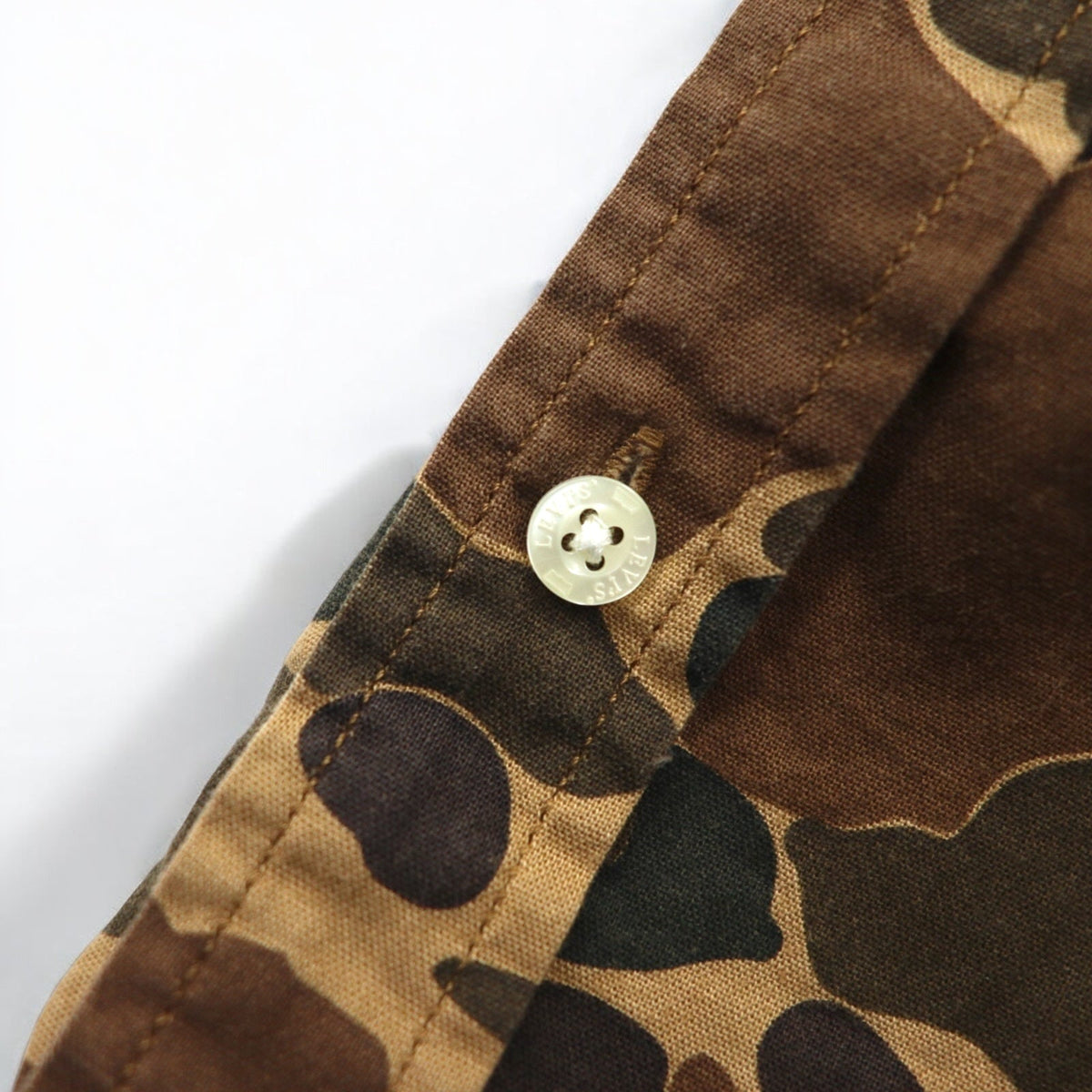 Camicia button-down mimetica Levi's Duck Hunter S kaki cotone 19586-0042