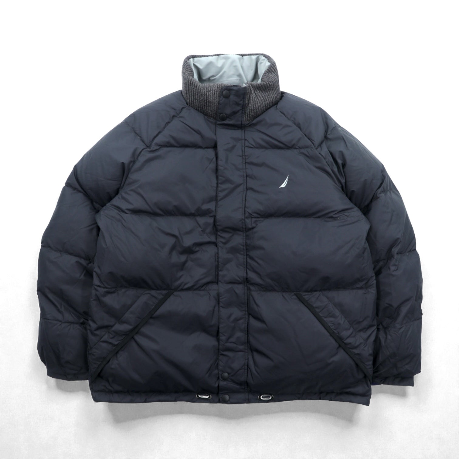 NAUTICA リバーシブル ボリューム ダウンジャケット 2XL マルチカラー ドローコード フード収納