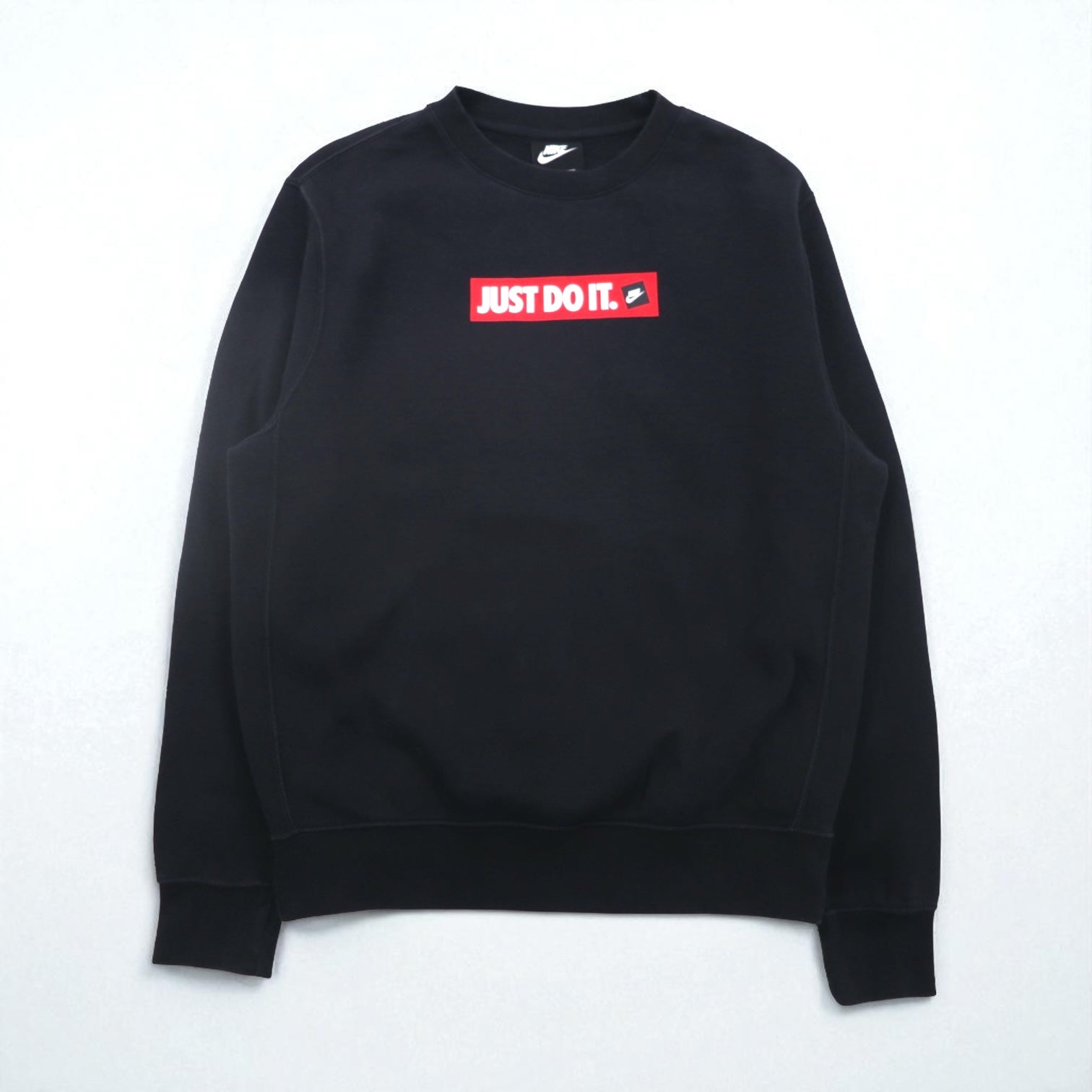 NIKE クルー フリース スウェット トレーナー S ブラック コットン JDI BSTR BV5090-010