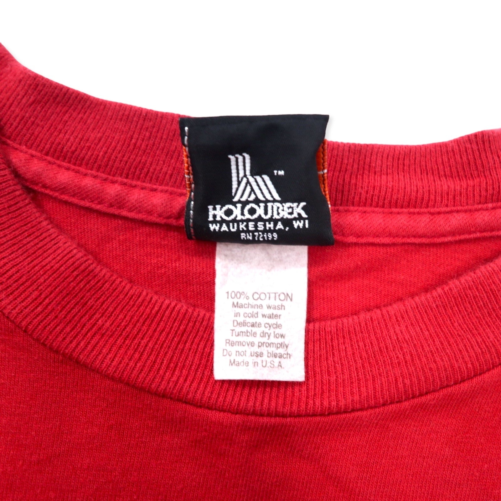 HARLEY DAVIDSON USA Stampa logo T-shirt L Rossa Cotone Bahamas