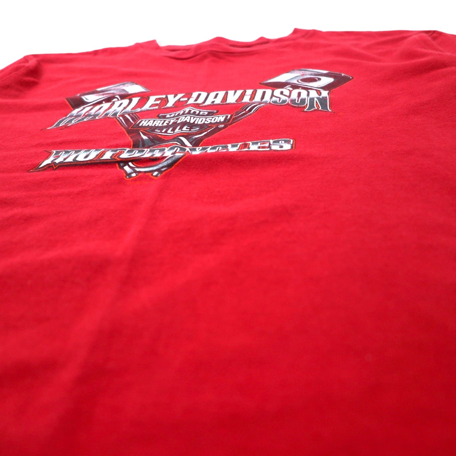 HARLEY DAVIDSON USA Stampa logo T-shirt L Rossa Cotone Bahamas