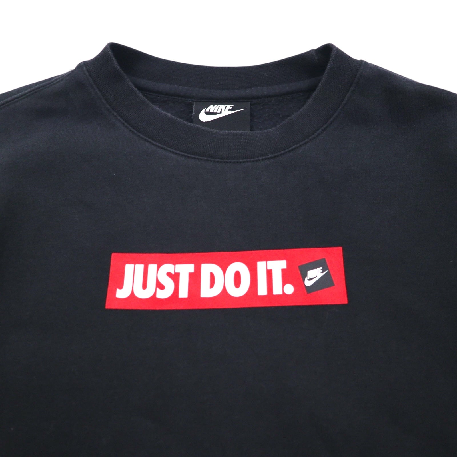 NIKE クルー フリース スウェット トレーナー S ブラック コットン JDI BSTR BV5090-010