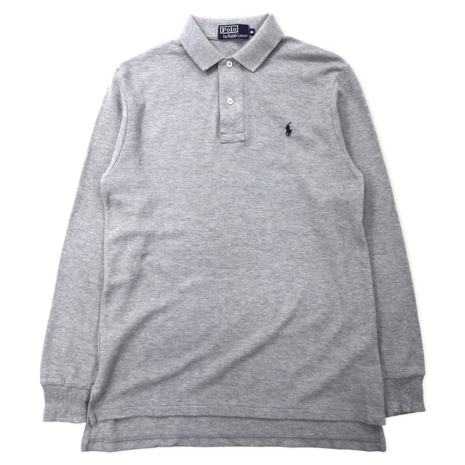 Polo by Ralph Lauren Polo a maniche lunghe M Grigio Cotone Piquet con ricamo Small Pony