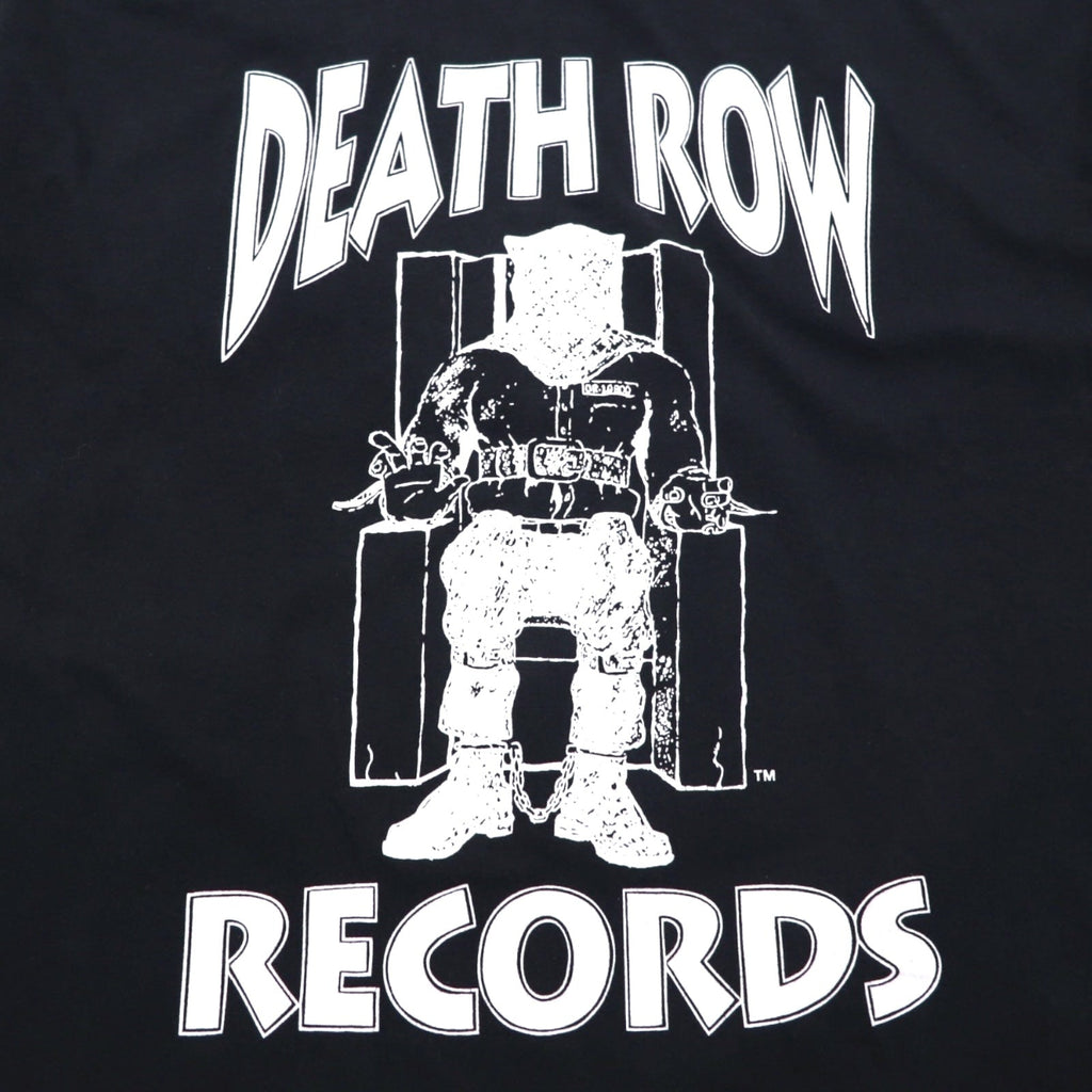 DEATH ROW RECORDS イギリス製 ヒップホップ レーベル Tシャツ L ブラック 両面プリント