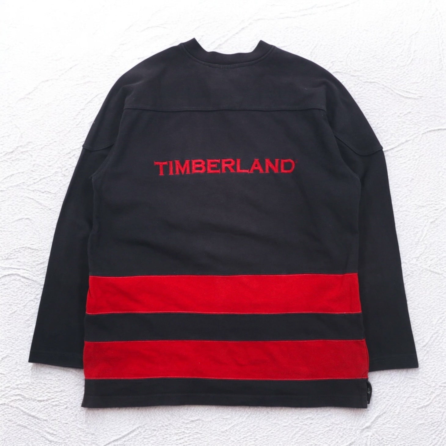 Timberland Felpa allacciata XL Nera Cotone Logo ricamato