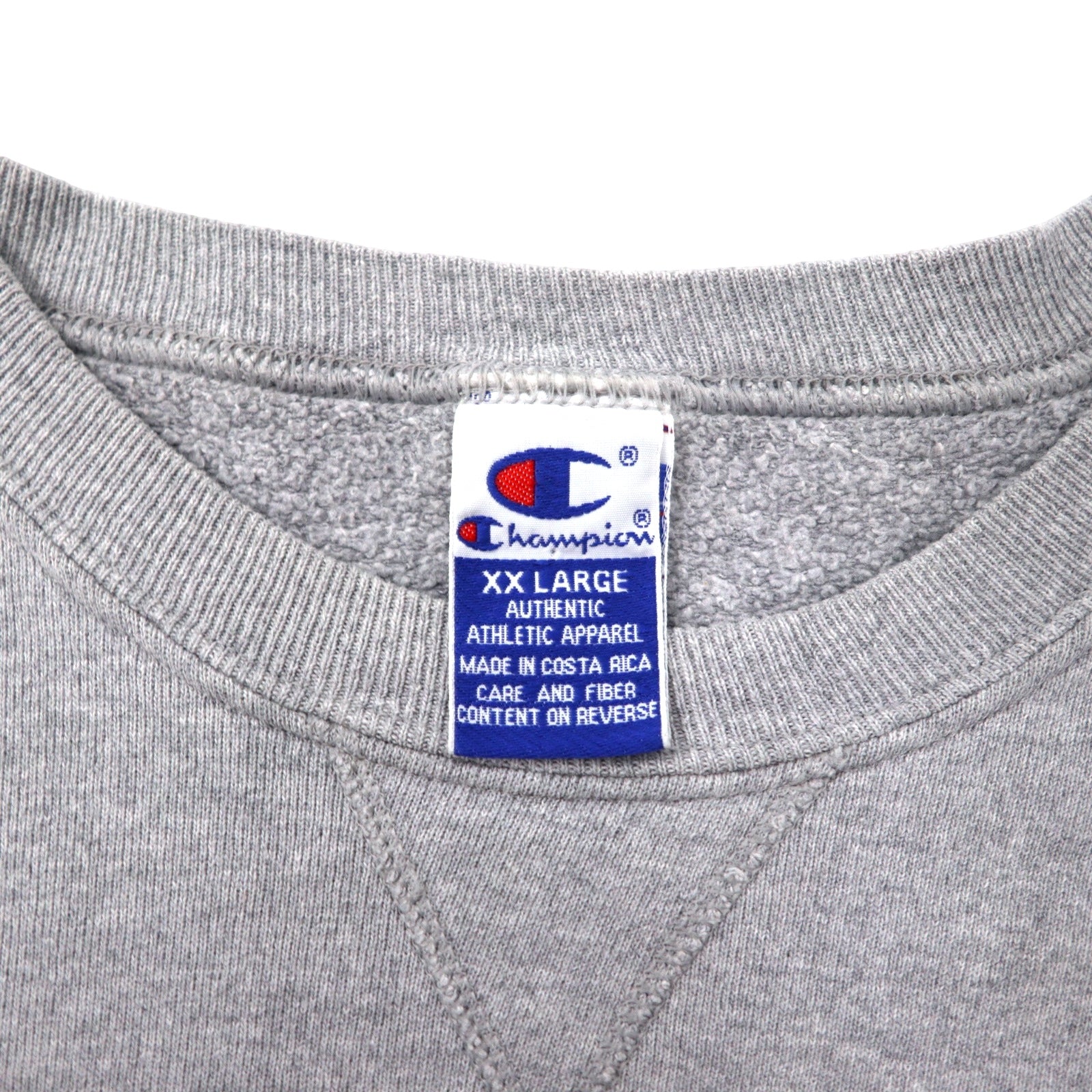 Champion anni '90 felpa stampata college XXL grigio cotone NCAA MICHIGAN logo ad arco taglia grande fabbricato in Costa Rica