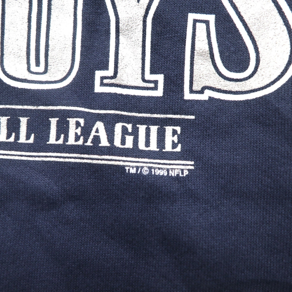 Felpa Lee SPORT anni '90 NFL stampa XL blu navy cotone DALLAS COWBOYS Made in Mexico