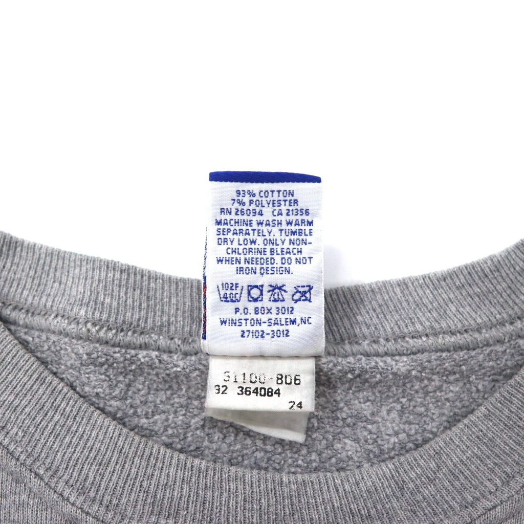 Champion anni '90 felpa stampata college XXL grigio cotone NCAA MICHIGAN logo ad arco taglia grande fabbricato in Costa Rica