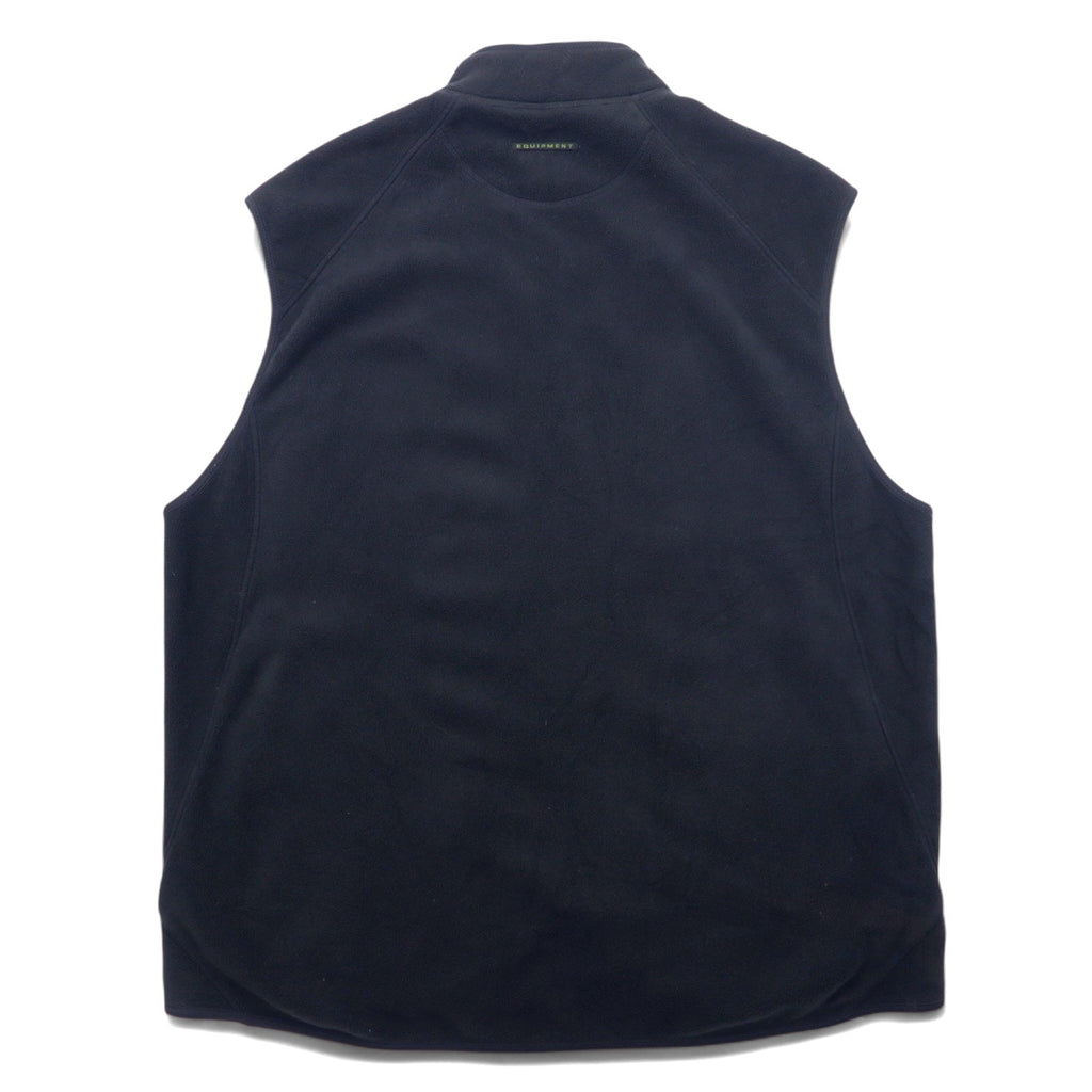 adidas EQUIPMENT gilet in pile full zip anni 2000, taglia XL, nero, poliestere