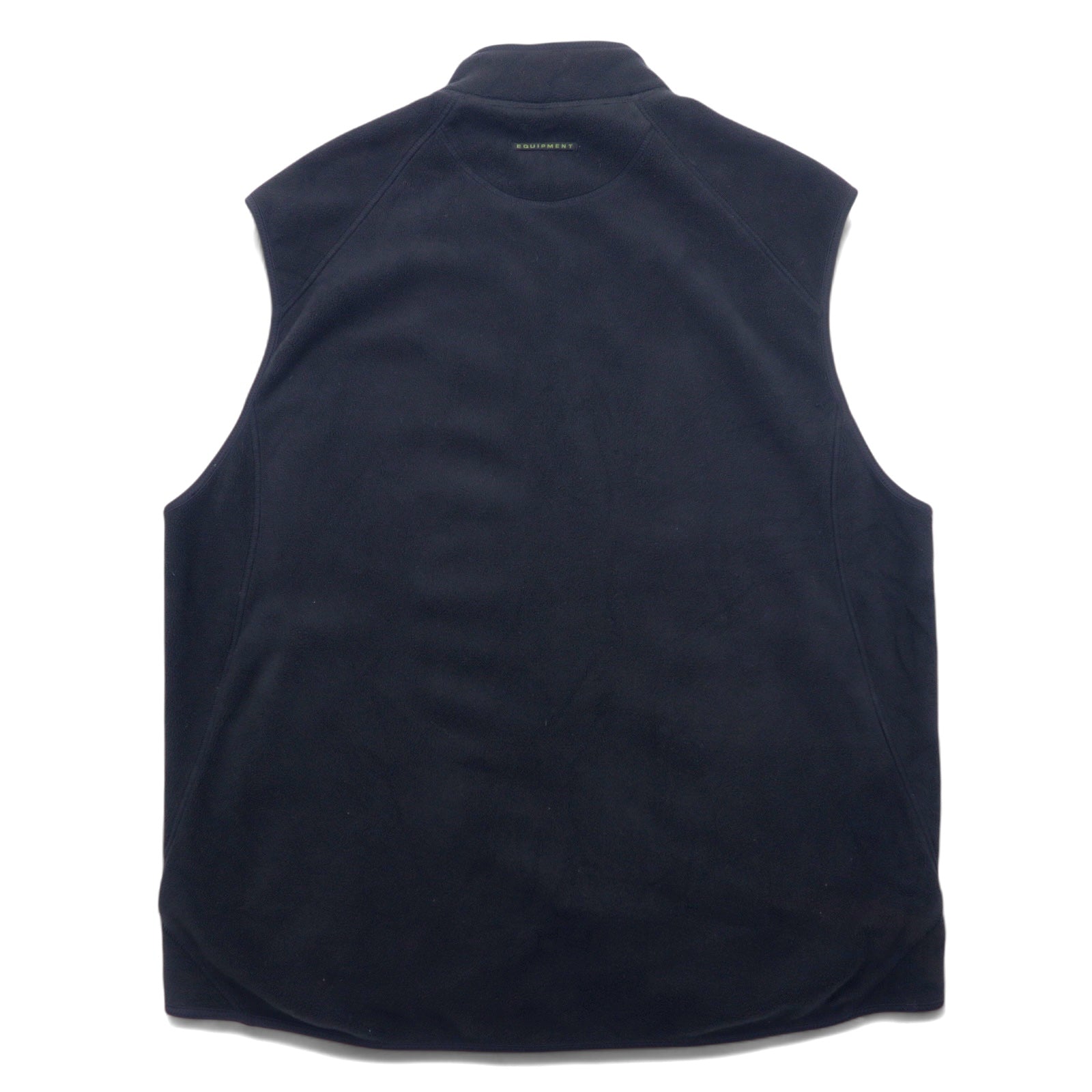 adidas EQUIPMENT gilet in pile full zip anni 2000, taglia XL, nero, poliestere