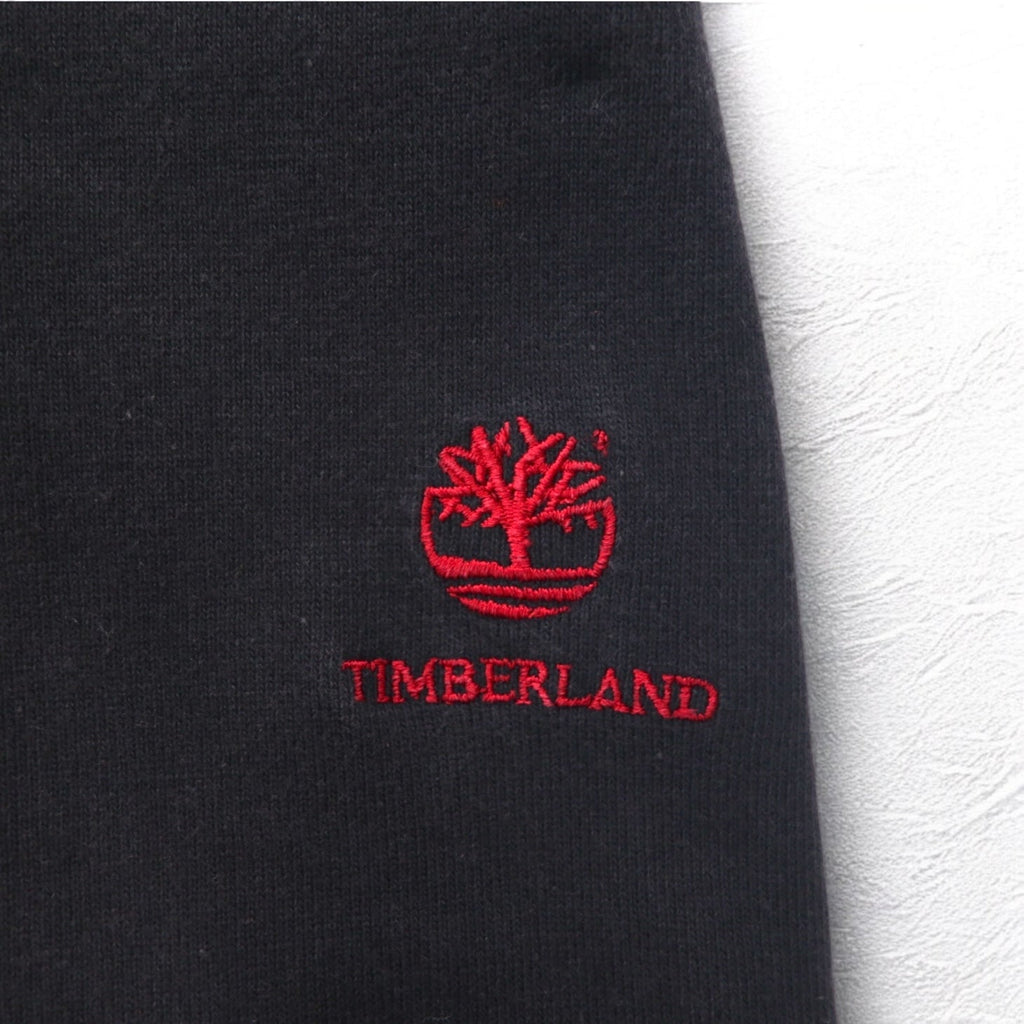 Timberland Felpa allacciata XL Nera Cotone Logo ricamato