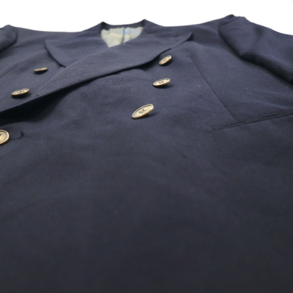 80s USA UNION MADE Vintage Blazer NINO CERRUTI 80年代 USA製 ピークドラペル ダブル ブレザー テーラードジャケット L 金ボタン ユニオンメイド ACTWUタグ 紺ブレ