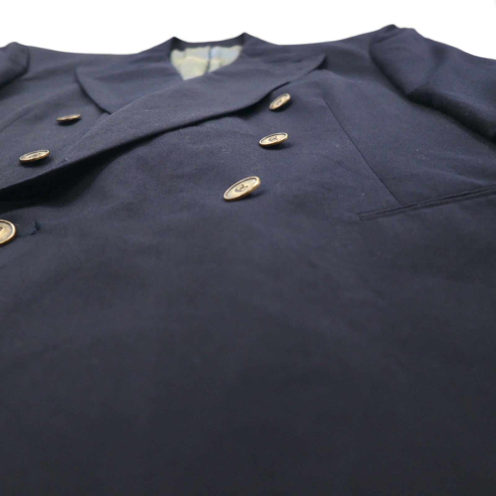 80s USA UNION MADE Vintage Blazer NINO CERRUTI 80年代 USA製 ピークドラペル ダブル ブレザー テーラードジャケット L 金ボタン ユニオンメイド ACTWUタグ 紺ブレ