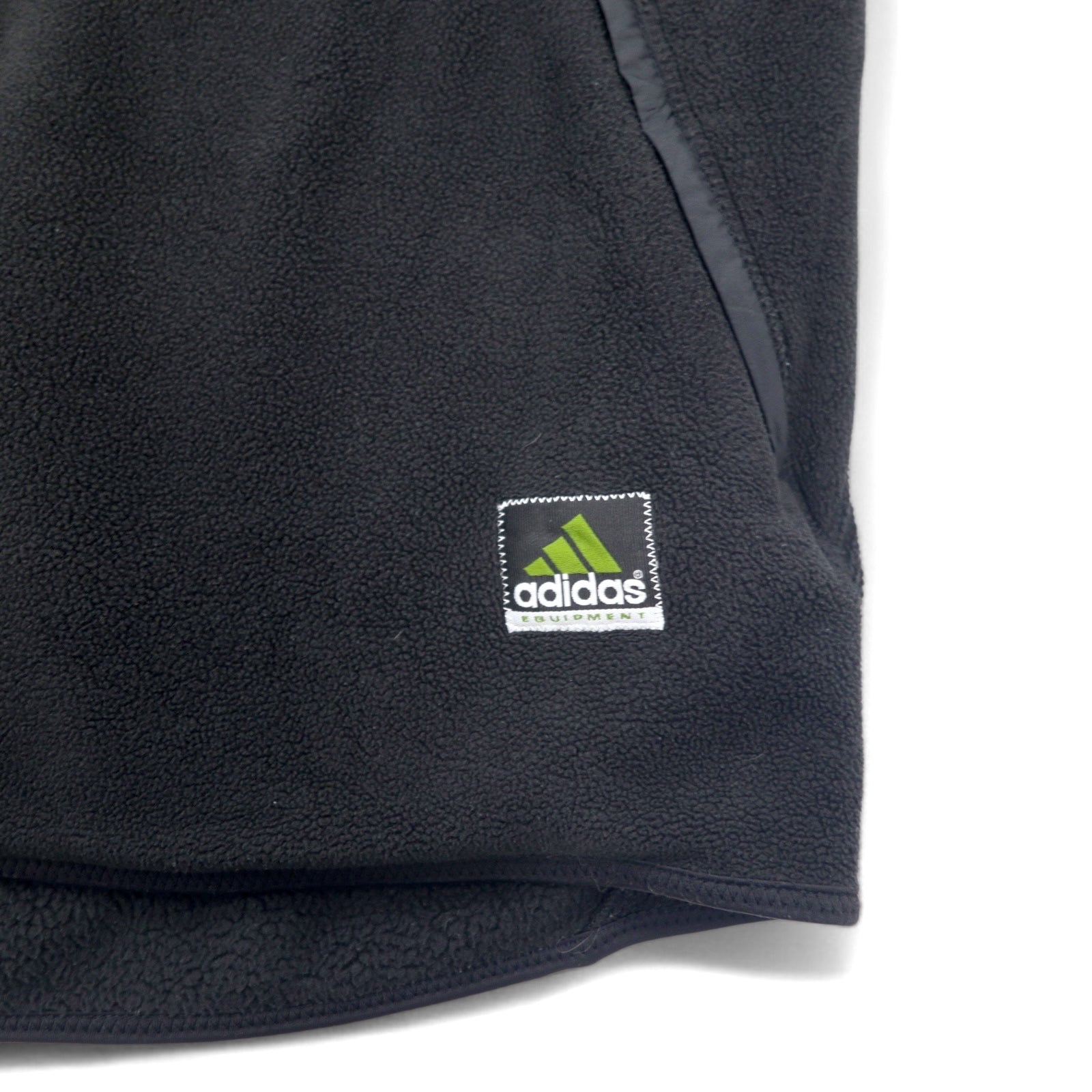 adidas EQUIPMENT gilet in pile full zip anni 2000, taglia XL, nero, poliestere