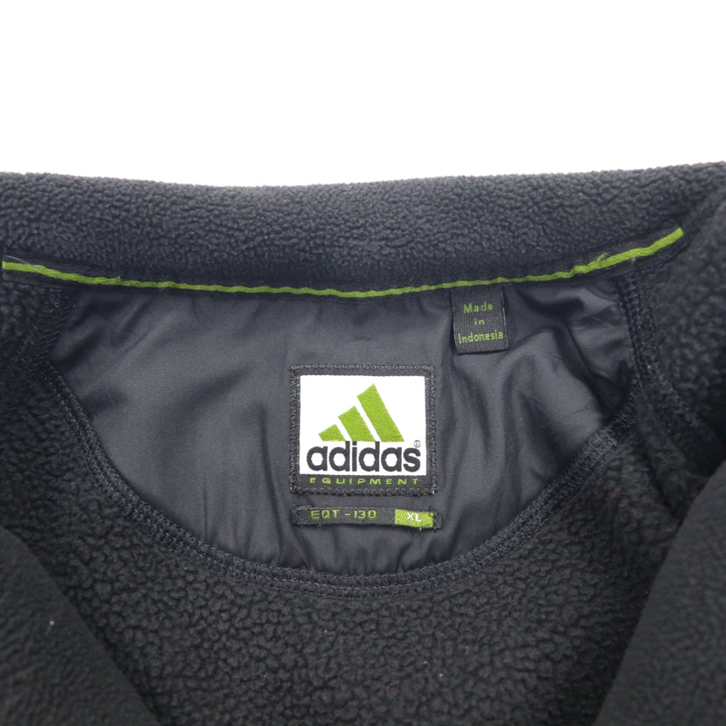 adidas EQUIPMENT gilet in pile full zip anni 2000, taglia XL, nero, poliestere