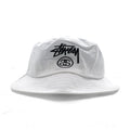 stussy シャネルロゴ バケットハット S/M ホワイト コットン 刺繍
