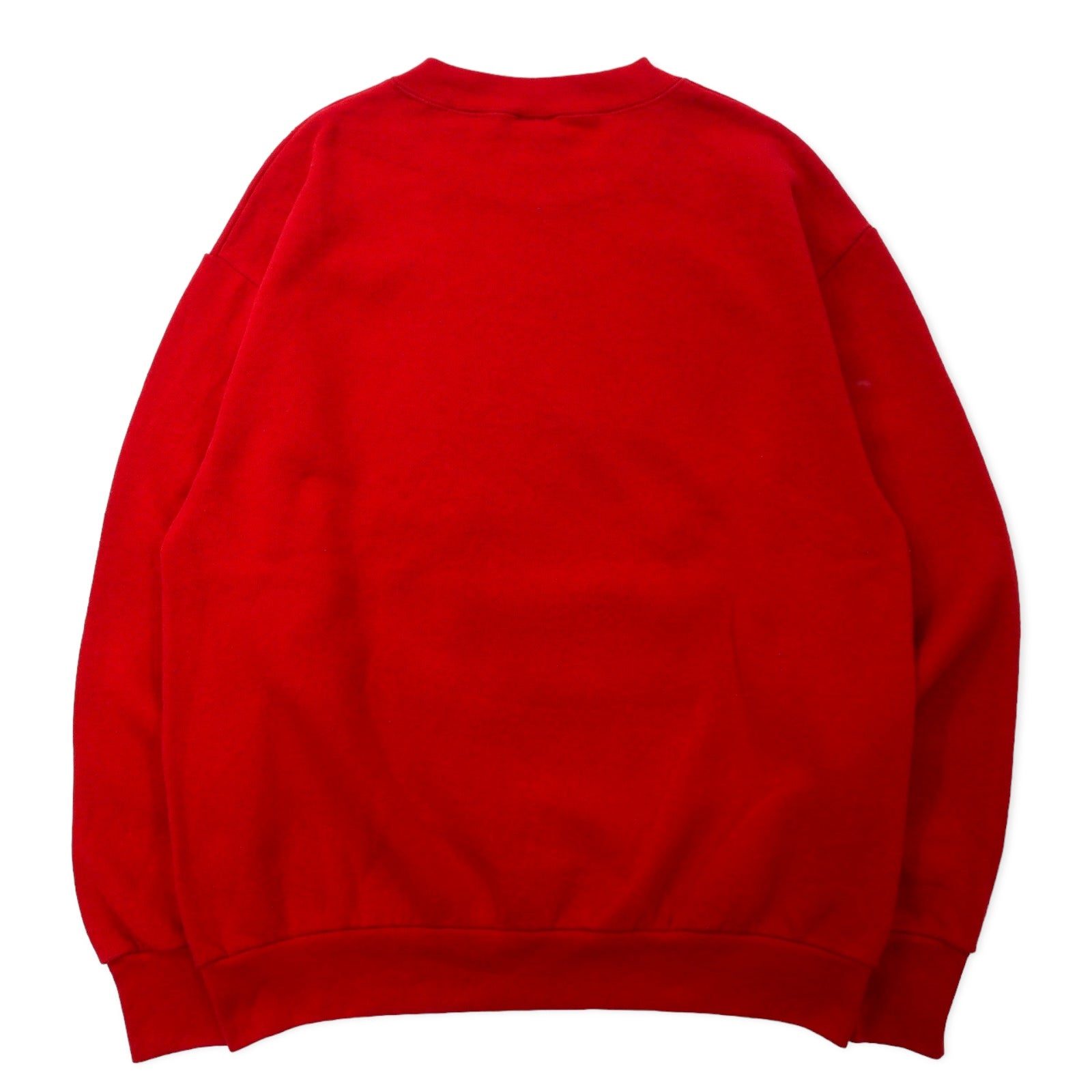 DELTA Made in USA Anni '90 FIFTY-FIFTY Stampa college felpa L Rosso Cotone Poliestere Felpato MODESTO