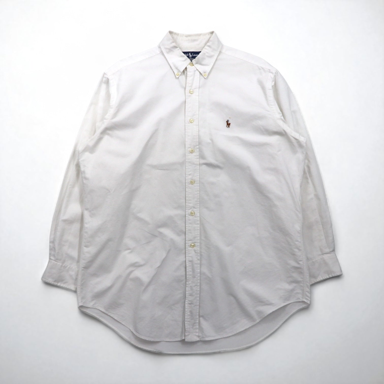 Ralph Lauren 90年代 オックスフォード ボタンダウンシャツ XL ホワイト YARMOUTH スモールポニー刺繡