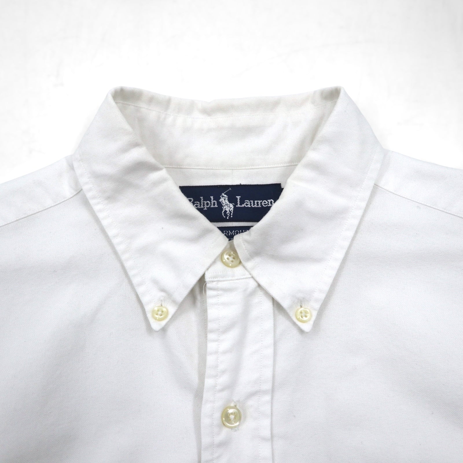 Ralph Lauren 90年代 オックスフォード ボタンダウンシャツ XL ホワイト YARMOUTH スモールポニー刺繡