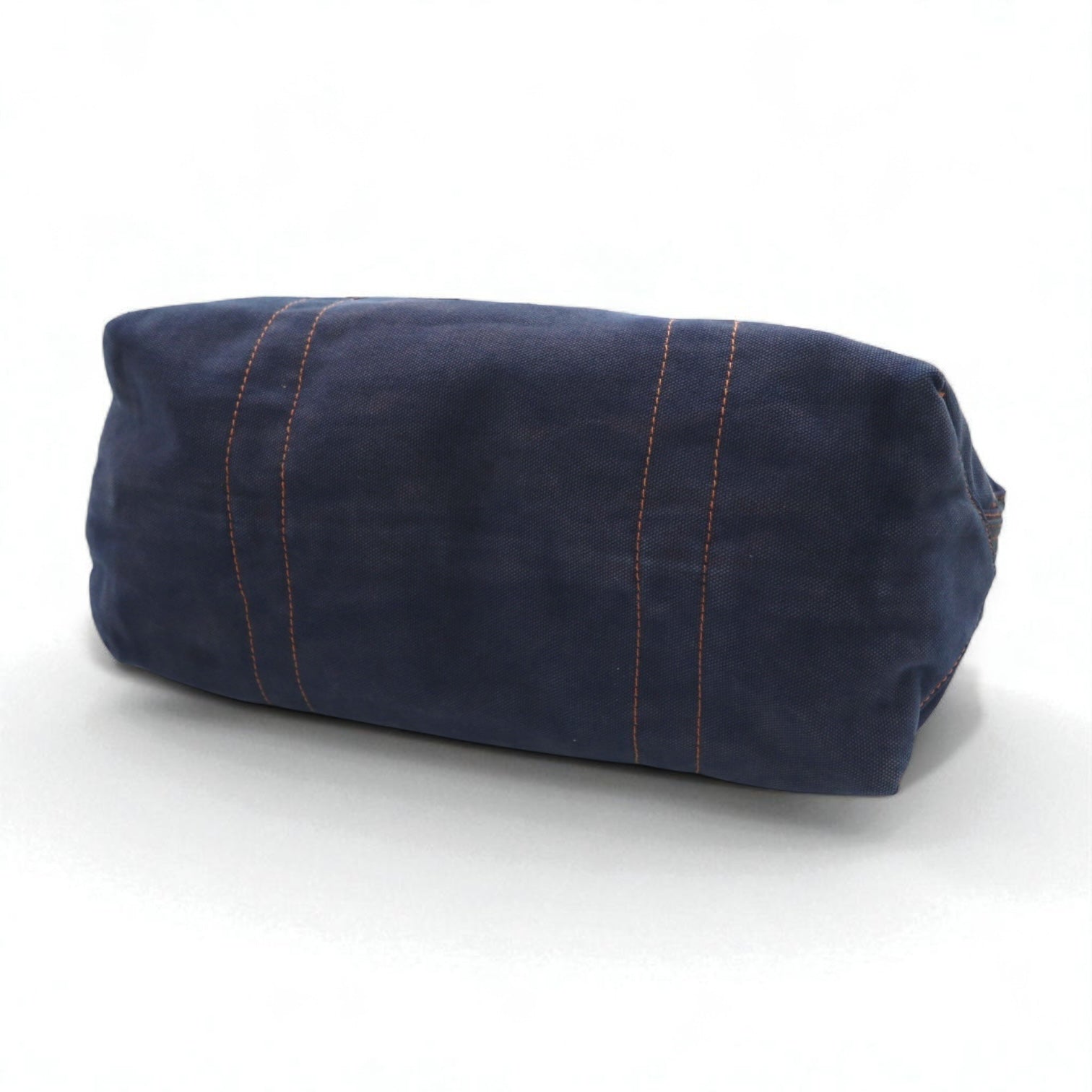 POLO RALPH LAUREN Borsa Tote Blu Navy Tela Big Pony Ricamato Effetto Vintage