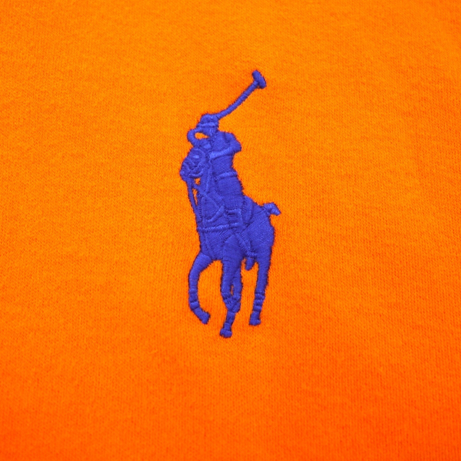 POLO GOLF RALPH LAUREN ハーフジップ スウェット トレーナー M オレンジ ポニー刺繍