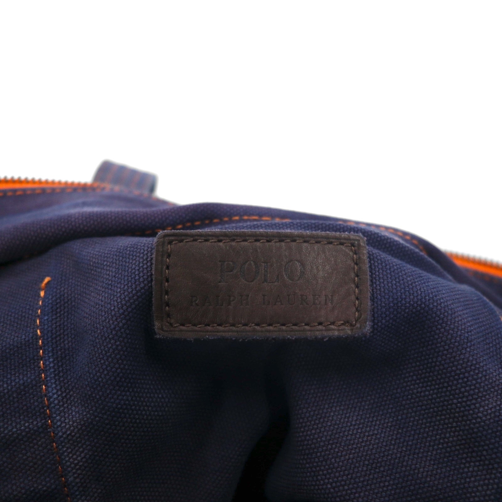POLO RALPH LAUREN Borsa Tote Blu Navy Tela Big Pony Ricamato Effetto Vintage