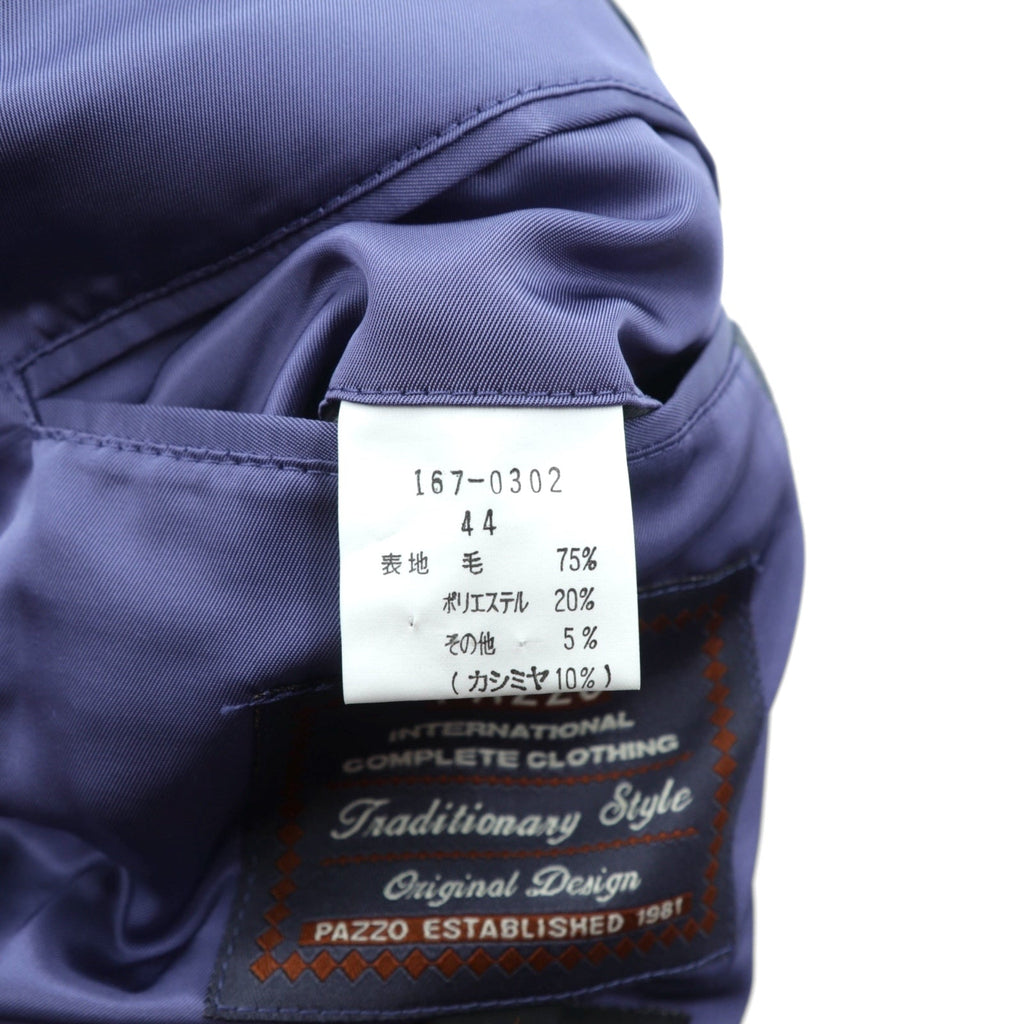 PAZZO 90年代 日本製 ヴィンテージ カシミア 4B テーラードジャケット ブレザー XL チェック Marcolana Wool and Cashmere