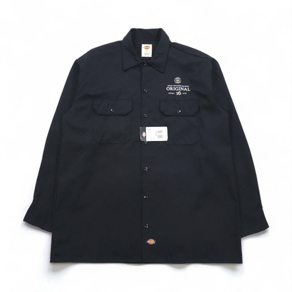 Dickies camicia da lavoro L nero poliestere cotone tasca 574BK made in Honduras articolo nuovo