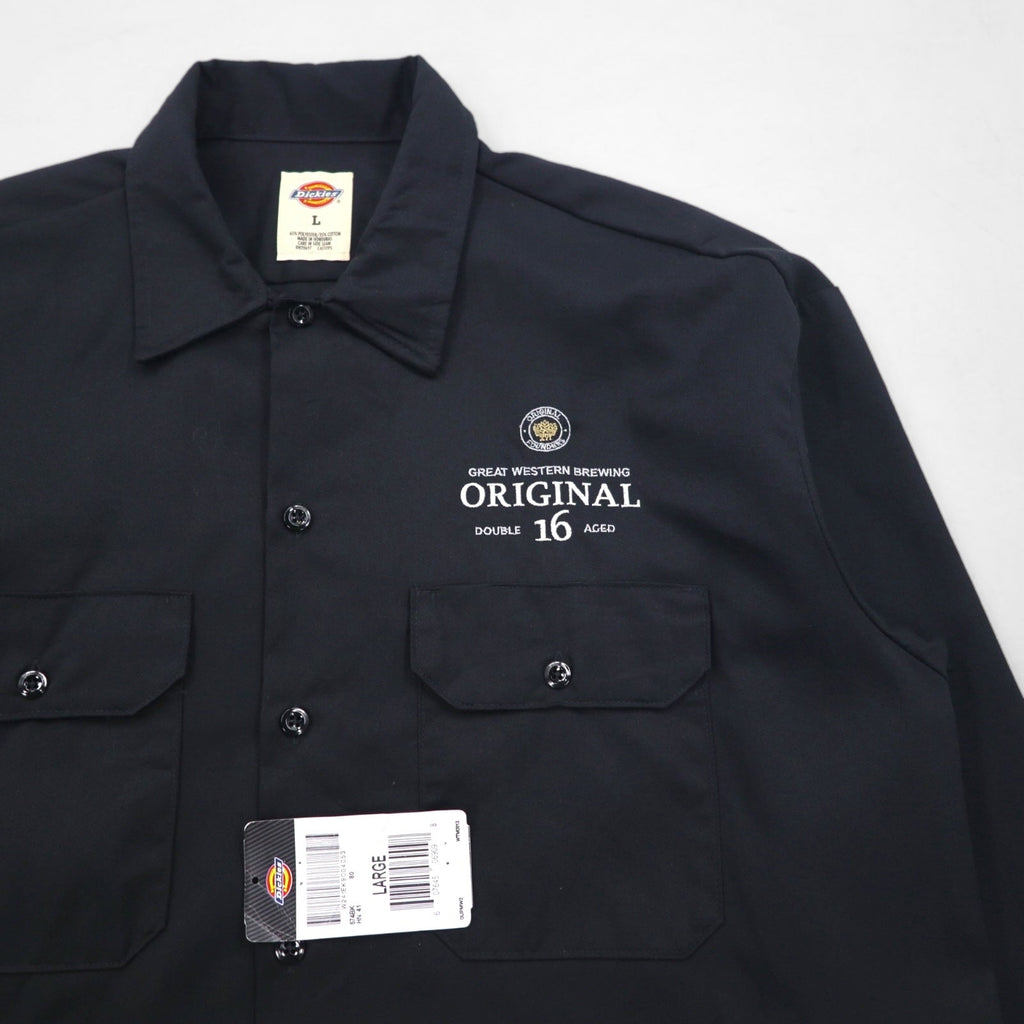 Dickies camicia da lavoro L nero poliestere cotone tasca 574BK made in Honduras articolo nuovo