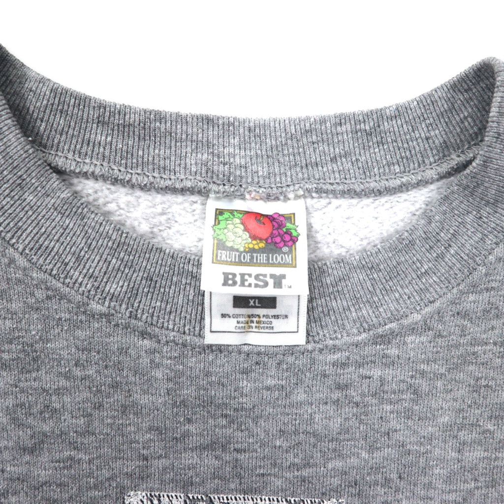 FRUIT OF THE LOOM Felpa stampata XL grigia cotone COLORADO Made in Mexico
