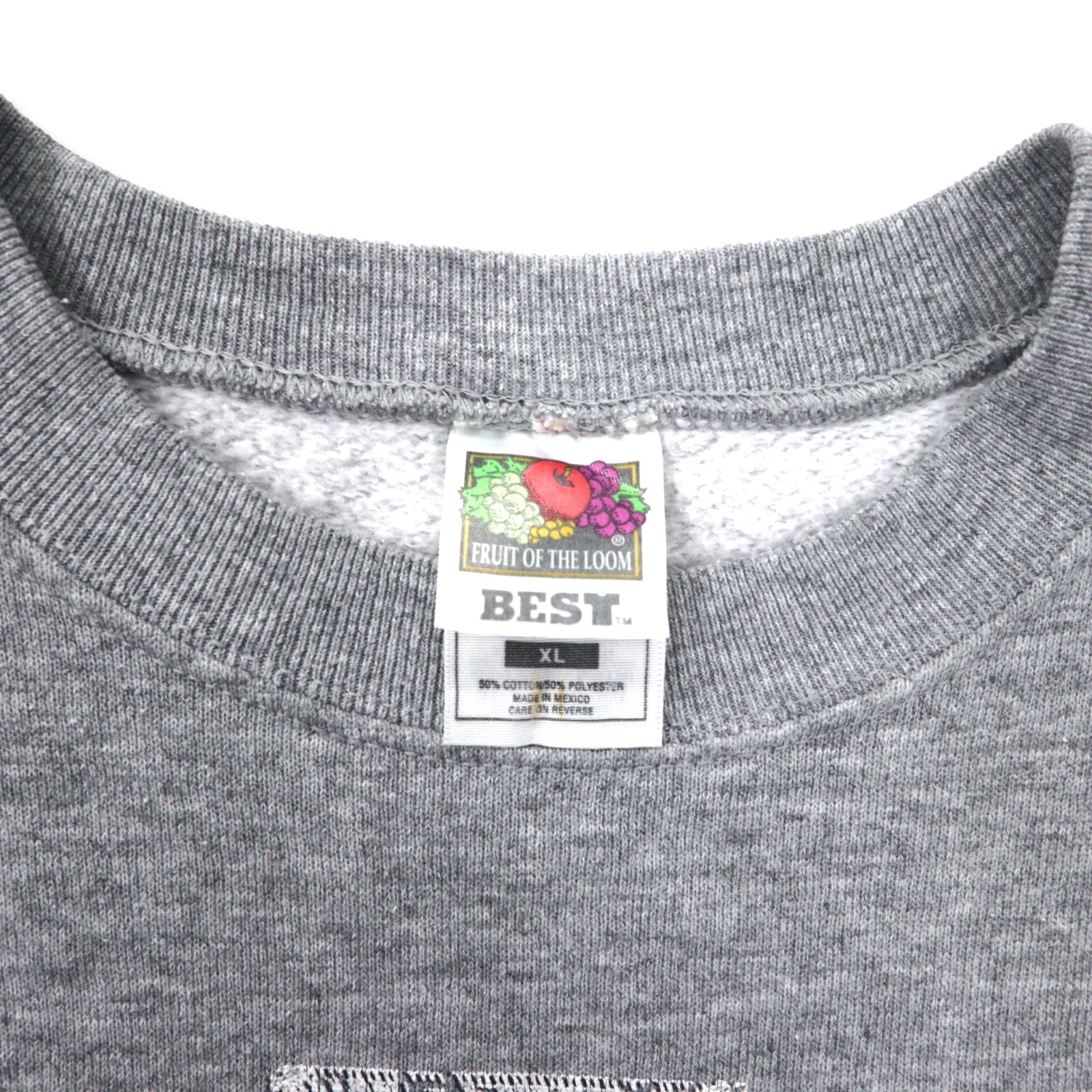 FRUIT OF THE LOOM Felpa stampata XL grigia cotone COLORADO Made in Mexico
