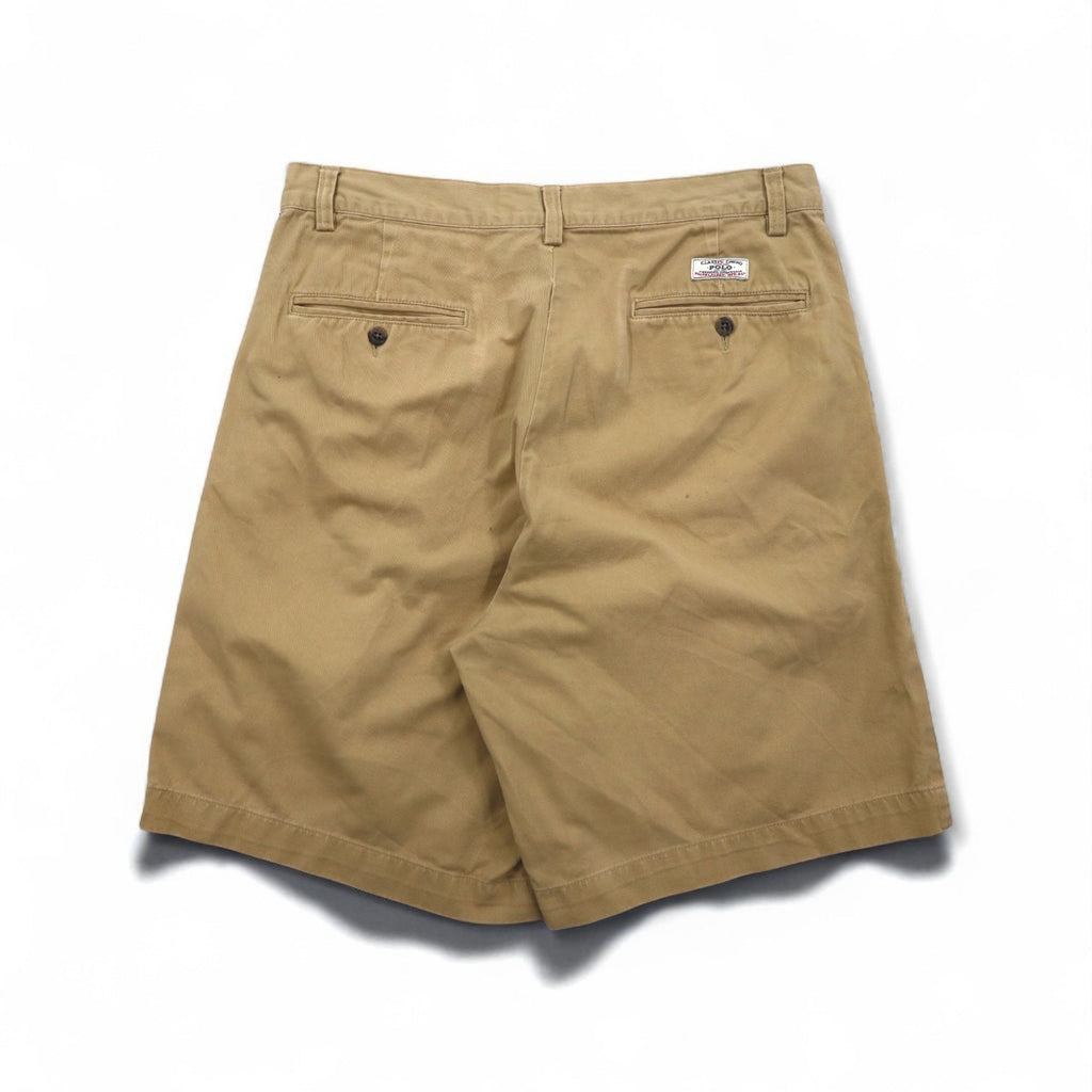 Polo by Ralph Lauren anni '90 Polo Chino TYLER SHORT pantaloncini a due pince M beige cotone